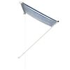 vidaXL Retractable Awning 100x150 cm Blue and White