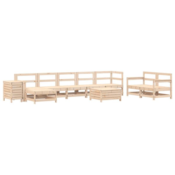 vidaXL 10 Piece Garden Sofa Set Solid Wood Pine