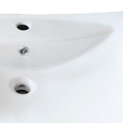 Luxury Ceramic Basin Rectangular with Overflow & Faucet Hole