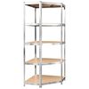 vidaXL 5-Layer Shelves 3 pcs Silver Steel&Engineered Wood