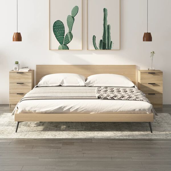 vidaXL Bedside Cabinets 2 pcs Sonoma Oak 40x36x65 cm