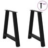 vidaXL Dining Table Legs A-Shaped 2 pcs Black&nbsp;80x(72-73) cm Steel