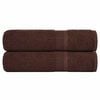 vidaXL Bath Towels 2 pcs "FROGN" Brown 100x150 cm 100% Cotton