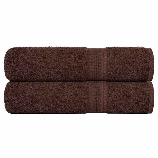 vidaXL Bath Towels 2 pcs "FROGN" Brown 100x150 cm 100% Cotton