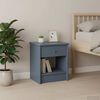 vidaXL Bedside Cabinet Light Grey 35x30x40 cm Solid Pinewood