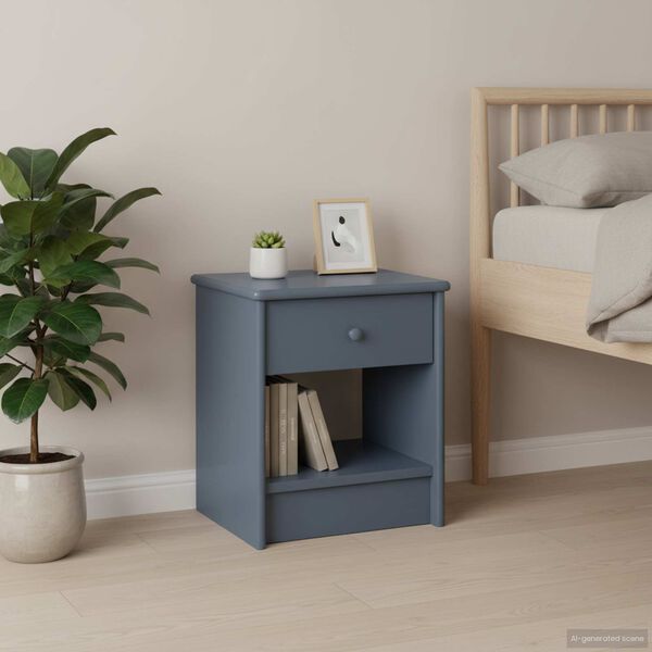 vidaXL Bedside Cabinet Light Grey 35x30x40 cm Solid Pinewood