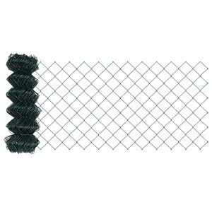 vidaXL Chain Link Fence 10 x 0.6 m Steel Green