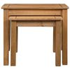 vidaXL Nesting Tables 2 pcs Solid Pine Wood Panama Range