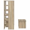 vidaXL Shoe Cabinet with Shelf 2 pcs Sonoma Oak Engineered Wood