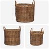 vidaXL Planter Basket with Storage 3 pcs Brown