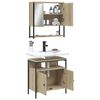 vidaXL 2 Piece Bathroom Furniture Set Sonoma Oak Engineered Wood