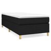 vidaXL Box Spring Bed Frame Black 100x200 cm Fabric