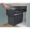 Hailo Built-in Waste Bucket EcoLine 3x10L Black