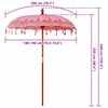vidaXL Balinese Parasol Pink (180-190) x 260 cm Cotton and Wood