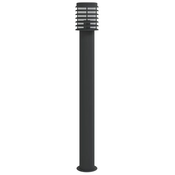 vidaXL Outdoor Floor Lamp Black 110cm Stainless Steel
