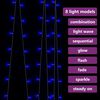 vidaXL LED Curtain Fairy Lights 3x3m 300 LED Blue 8 Function