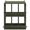 vidaXL Chicken Nesting Box with 6 Compartments Olive Green Metal