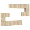 vidaXL 8 Piece TV Cabinet Set Sonoma Oak Engineered Wood