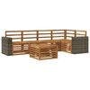 vidaXL Sectional Sofa Set 6 pcs Natural Solid Acacia Wood
