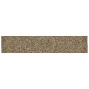 vidaXL Area Rug Natural and Black 60 x 400 cm Jute