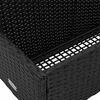 vidaXL Poolside Float Storage Black 110x100x57 cm Poly Rattan