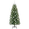 vidaXL Artificial Christmas Tree with 150 LEDs Green 150 cm PE and PVC