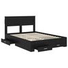 vidaXL Bed Frame with Headboard Black Oak 140 x 190 cm Engineered Wood