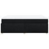 vidaXL Box Spring Bed with Mattress Black 140x200 cm Fabric
