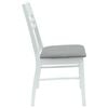 vidaXL Dining Chairs 2 pcs White 43 x 54 x 89 cm Solid Rubber Wood