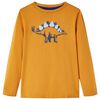Kids' T-shirt with Long Sleeves Dark Ochre 104