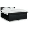 vidaXL Box Spring Bed with Mattress Black 180x200 cm Fabric