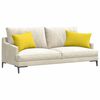 vidaXL Sofa Pillows 2 pcs Light Yellow 60 x 40 cm Fabric