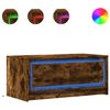 vidaXL Coffee Table with LED Lights Smoked Oak Engineered Wood