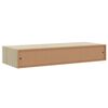 vidaXL Wall-mounted Drawer Shelf Oak and White 60x23.5x10cm MDF