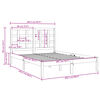 vidaXL Bed Frame without Mattress 200x200 cm Solid Wood