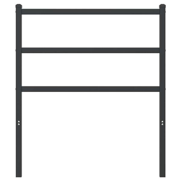 vidaXL Metal Replace Headboard Black 75 cm