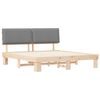 vidaXL Bed Frame with Upholstered Headboard Light Grey 200 x 200 cm