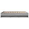 vidaXL Bed Frame without Mattress Grey Sonoma 150x200 cm King Size Engineered Wood