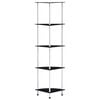 vidaXL 5-Tier Shelf Black 30x30x130 cm Tempered Glass