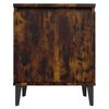 vidaXL Bed Cabinets with Metal Legs Smoked Oak 40x30x50 cm