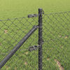 vidaXL Fence Post Grey 10 x 0.4 m (40 x 40 mm mesh) Steel and PVC
