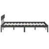 vidaXL Bed Frame without Mattress Grey Solid Wood 140x190 cm