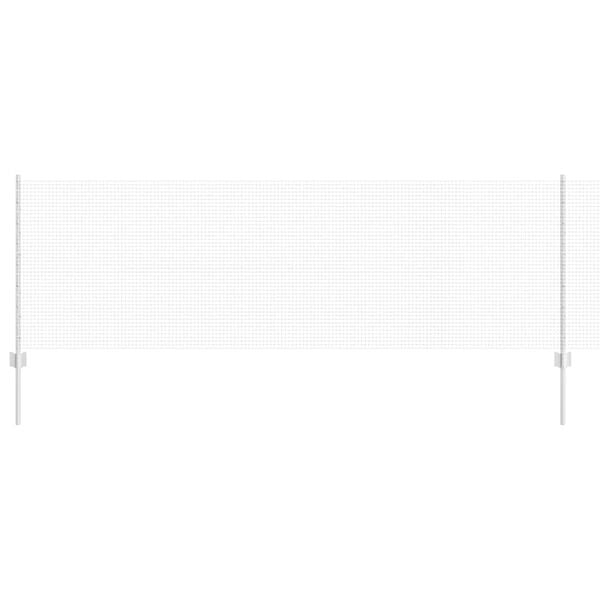 vidaXL Fence with Post Silver 0.8 x 10 m Steel