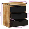 vidaXL Sideboard with 3 Drawers 55x35x60 cm Solid Wood Mango