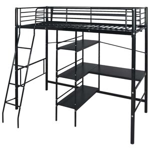 vidaXL Bed with Mattress Black 200 x 90 cm Metal