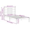 vidaXL Bed Frame without Mattress 100x200 cm Solid Wood