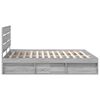 vidaXL Bed Frame Grey Sonoma 200 x 200 cm Solid Pine Wood