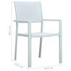 vidaXL Garden Chairs 4 pcs White Plastic Rattan Look