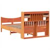 vidaXL Bed Frame without Mattress Wax Brown 135x190 cm Double Solid Wood Pine