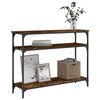 vidaXL Console Table Smoked Oak 100x29x75 cm Engineered Wood